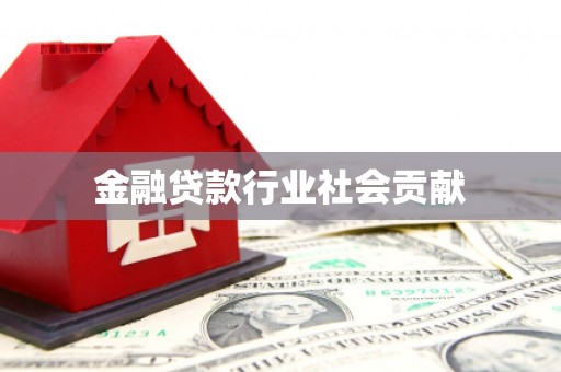 大关金融贷款行业社会贡献
